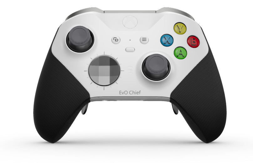Xbox Elite Wireless Controller Series 2 - Core - Body: Robot White + Rubberized Grips, D-pad: Faceted, Storm Gray (Metal), Back: Robot White + Rubberized Grips