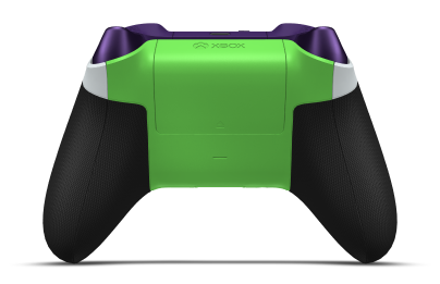 Xbox Wireless Controller - Hoofdtekst: Robotwit, D-Pads: Velocity-groen (metallic), Duimsticks: Astralpaars