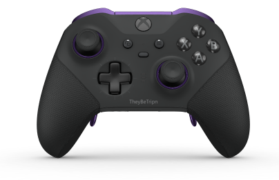 Xbox Elite Wireless Controller Series 2 - Core - Korpus: Carbon Black + Rubberized Grips, Pad kierunkowy: Wersja typu krzyż, węglowa czerń (wariant metaliczny), Tył: Carbon Black + Rubberized Grips