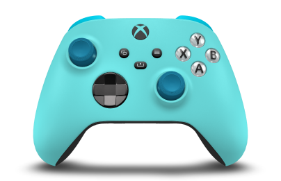 Xbox ワイヤレス コントローラー - Body: Glacier Blue, D-Pads: Carbon Black (Metallic), Thumbsticks: Mineral Blue