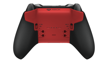 Xbox Elite Wireless Controller Series 2 – Core - Behuizing voorzijde: Pulsrood + rubberen handvatten, D-pad: Facet, Storm Gray (Metal), Behuizing achterzijde: Pulsrood + rubberen handvatten