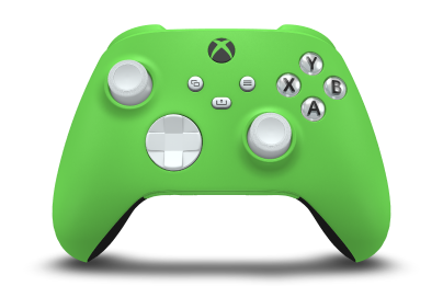 Xbox Wireless Controller - Body: Velocity Green, D-Pads: Robot White, Thumbsticks: Robot White