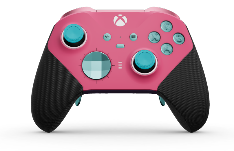 Xbox Elite Wireless Controller Series 2 - Core - Body: Deep Pink + Rubberized Grips, D-pad: Faceted, Glacier Blue (Metal), Back: Astral Purple + Rubberized Grips