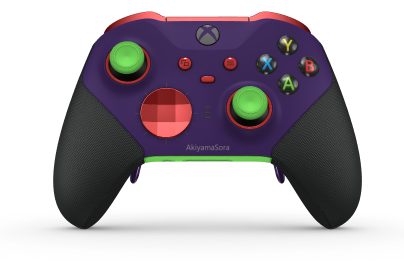 Xbox Elite 無線控制器 Series 2 - Core - Body: Astral Purple + Rubberized Grips, D-pad: Facet, Pulse Red (Metal), Back: Velocity Green + Rubberized Grips