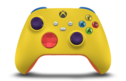 Xbox Wireless Controller - Body: Lighting Yellow, D-Pads: Pulse Red, Thumbsticks: Astral Purple