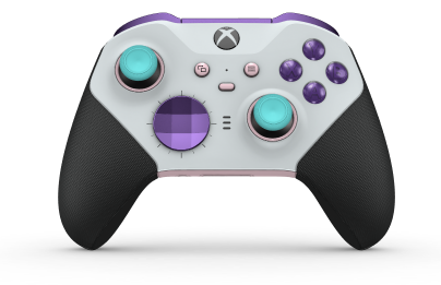 Xbox Elite Wireless Controller Series 2 - Core - Corps: Robot White + Rubberized Grips, BMD: Facette, Astral Purple (métal), Arrière: Soft Pink + Rubberized Grips