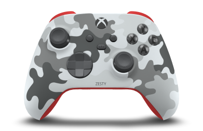 Xbox Wireless Controller - 機身: 極地迷彩, 方向鍵: Storm Grey, 搖桿: Storm Grey