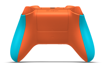 Xbox Wireless Controller - Hoofdtekst: Libelleblauw, D-Pads: Zest-oranje, Duimsticks: Zest-oranje