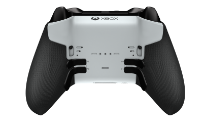 Bezprzewodowy kontroler Xbox Elite Series 2 — Core - Body: Robot White + Rubberized Grips, D-pad: Cross, Pulse Red (Metal), Back: Robot White + Rubberized Grips