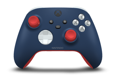 Xbox Wireless Controller - Body: Midnight Blue, D-Pads: Robot White, Thumbsticks: Pulse Red