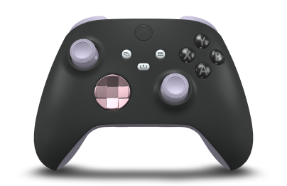 Xbox Wireless Controller - Body: Carbon Black, D-Pads: Soft Pink (Metallic), Thumbsticks: Soft Purple