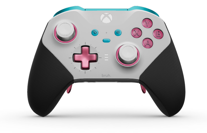 Xbox Elite Wireless Controller Series 2 - Core - Cuerpo: Blanco robot + Agarres texturizados, Cruceta: Cruz, rosa intenso (metálico), Atrás: Blanco robot + Agarres texturizados