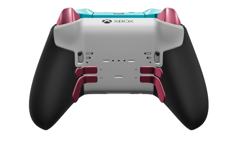 Xbox Elite Wireless Controller Series 2 - Core - Cuerpo: Blanco robot + Agarres texturizados, Cruceta: Cruz, rosa intenso (metálico), Atrás: Blanco robot + Agarres texturizados