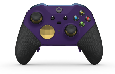 Xbox Elite Wireless Controller Series 2 – Core - Body: Astral Purple + Rubberized Grips, D-pad: Facet, Gold Matte (Metal), Back: Astral Purple + Rubberized Grips