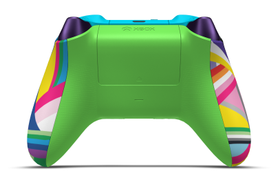 Xbox Wireless Controller - Body: Pride, D-Pads: Lightning Yellow (Metallic), Thumbsticks: Dragonfly Blue