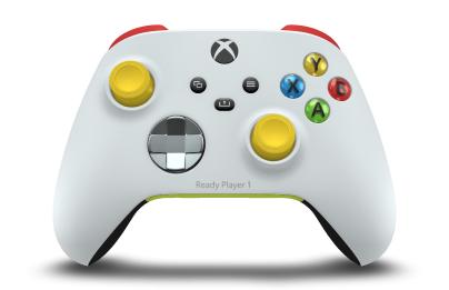 Xbox Wireless Controller - Body: Robot White, D-Pads: Ash Gray (Metallic), Thumbsticks: Lighting Yellow