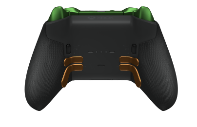 Xbox Elite Wireless Controller Series 2 - Core - Text: Carbon Black + gummierte Griffe, D-Pad: Kreuz, Soft Orange (Metall), Zurück: Carbon Black + gummierte Griffe