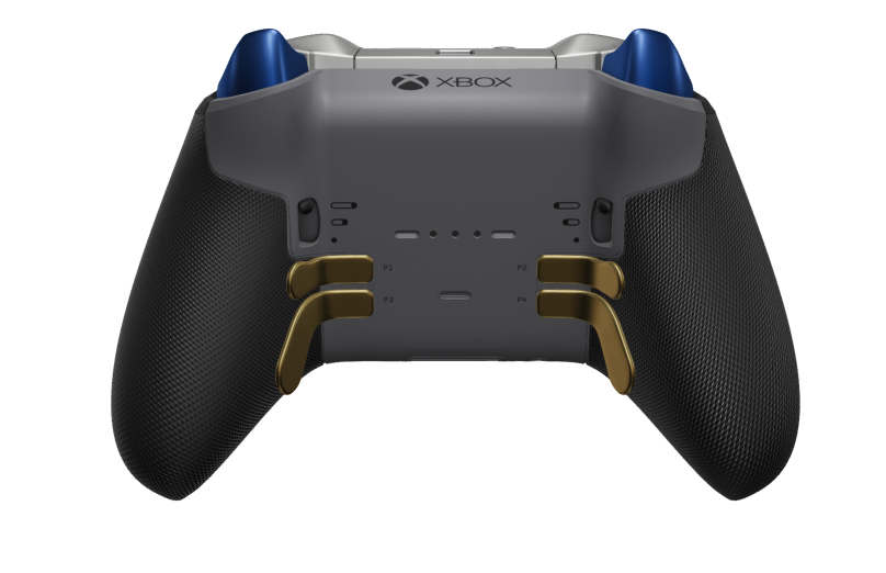 Xbox Elite Wireless Controller Series 2 – Core - Body: Garnet Red + Rubberised Grips, D-pad: Cross, Storm Grey (Metal), Back: Storm Gray + Rubberised Grips