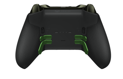 Manette sans fil Xbox Elite Series 2 - Core - Body: Velocity Green + Rubberized Grips, D-pad: Facet, Carbon Black (Metal), Back: Carbon Black + Rubberized Grips