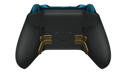 Xbox Elite Wireless Controller Series 2 - Core - Framsida: Carbon Black + gummerat grepp, Styrknapp: Facett, Gold Matte (Metall), Baksida: Carbon Black + gummerat grepp