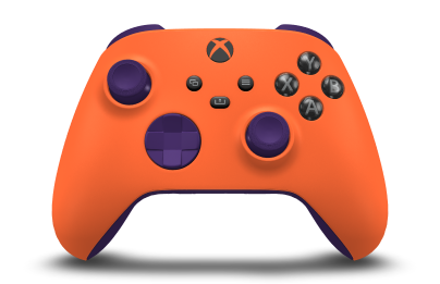 Xbox Wireless Controller - Body: Zest Orange, D-Pads: Astral Purple, Thumbsticks: Astral Purple