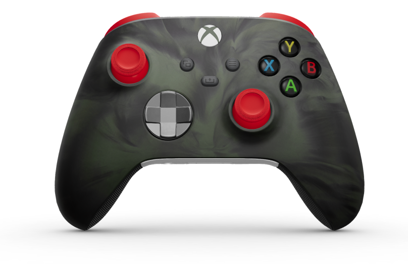 Xbox Wireless Controller - Tělo: Nocturnal Vapor, Řídicí kříže: Bouřkově šedá (metalická), Palcové ovladače: Pulzující červená