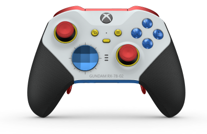 Xbox Elite Wireless Controller Series 2 - Core - Korpus: Robot White + Rubberized Grips, Pad kierunkowy: Wersja wklęsła, kwantowy błękit (wariant metaliczny), Tył: Shock Blue + Rubberized Grips