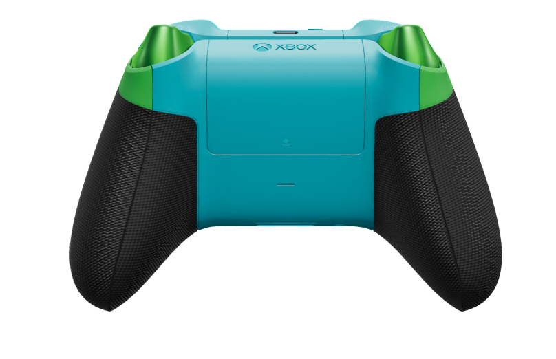 Xbox Wireless Controller - Corps: Velocity Green, BMD: Dragonfly Blue (métallique), Joysticks: Dragonfly Blue