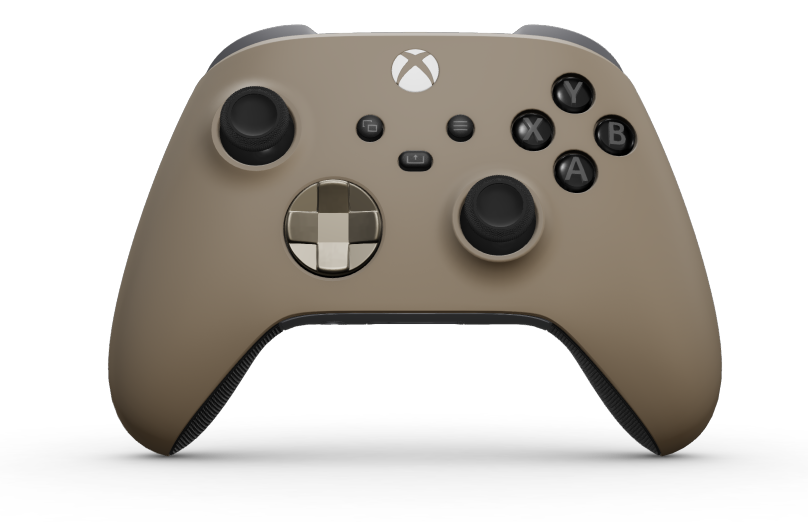 Xbox Wireless Controller - Text: Wüstenfarben, Steuerkreuze: Wüstenfarben (Metallic), Analogsticks: Carbon Black