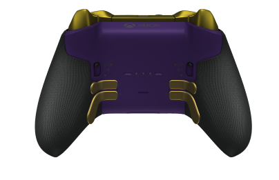 Xbox Elite Wireless Controller Series 2 - Core - Body: Carbon Black + Rubberized Grips, D-pad: Facet, Gold Matte (Metal), Back: Astral Purple + Rubberized Grips