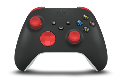 Xbox Wireless Controller - Body: Carbon Black, D-Pads: Pulse Red, Thumbsticks: Pulse Red
