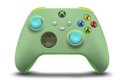 Xbox 無線控制器 - 機身: 柔和綠, 方向鍵: 夜間綠, 搖桿: 冰河藍