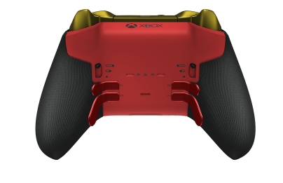 Xbox Elite Wireless Controller Series 2 – Core - Body: Carbon Black + Rubberised Grips, D-pad: Facet, Pulse Red (Metal), Back: Pulse Red + Rubberised Grips