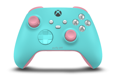 Xbox Wireless Controller - Body: Glacier Blue, D-Pads: Glacier Blue, Thumbsticks: Retro Pink