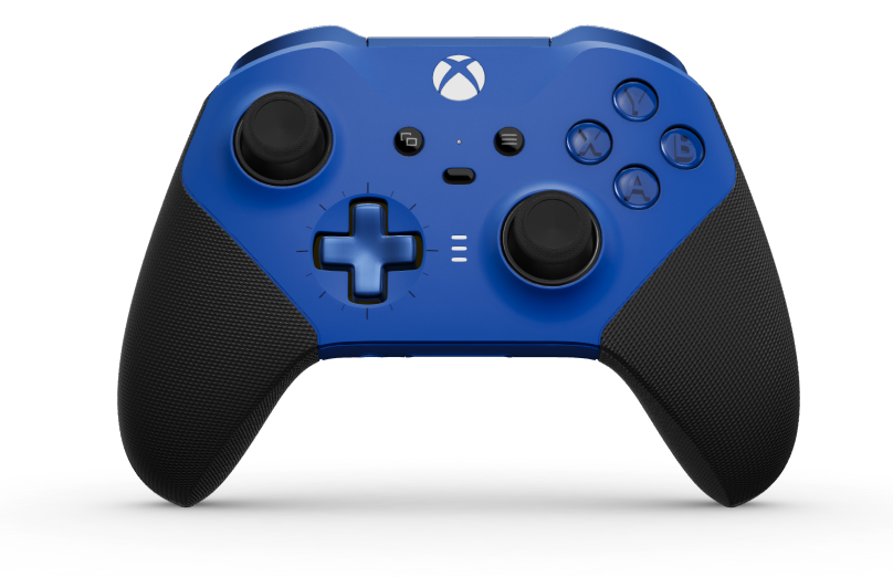 Xbox Elite Wireless Controller Series 2 - Core - Body: Shock Blue + Rubberised Grips, D-pad: Cross, Photon Blue (Metal), Back: Shock Blue + Rubberised Grips