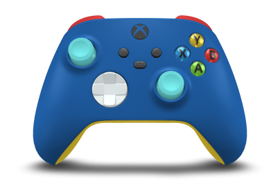 Xbox Wireless Controller - Body: Shock Blue, D-Pads: Robot White, Thumbsticks: Glacier Blue