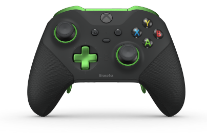 Xbox Elite Wireless Controller Series 2 - Core - Corpo: Preto Carbono + Pegas em Borracha, Botão Direcional: Cruz, Verde Veloz (Metal), Traseira: Preto Carbono + Pegas em Borracha