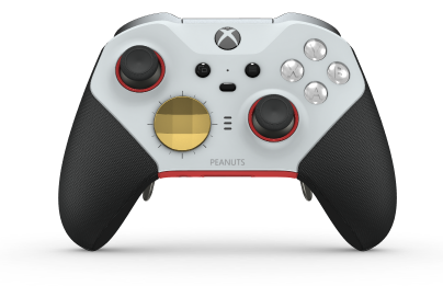 Xbox Elite ワイヤレスコントローラー シリーズ 2 - Core - Body: Robot White + Rubberised Grips, D-pad: Facet, Gold Matte (Metal), Back: Pulse Red + Rubberised Grips