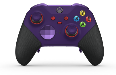Mando inalámbrico Xbox Elite Series 2: básico - Body: Astral Purple + Rubberized Grips, D-pad: Facet, Astral Purple (Metal), Back: Astral Purple + Rubberized Grips