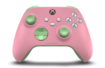 Xbox Wireless Controller - Cuerpo: Rosa retro, Crucetas: Verde suave, Palancas de mando: Verde suave