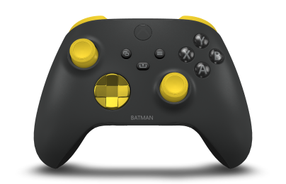 Xbox 무선 컨트롤러 - Corps: Carbon Black, BMD: Lightning Yellow (métallique), Joysticks: Lighting Yellow