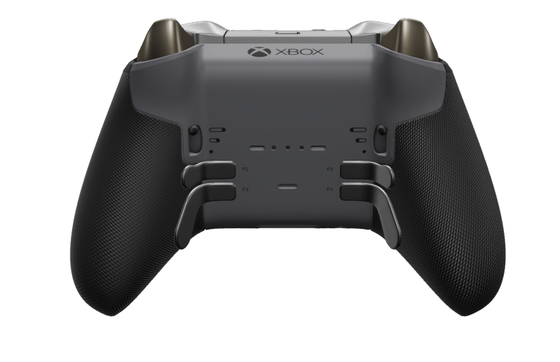 Xbox Elite Wireless Controller Series 2 - Core - Body: Carbon Black + Rubberised Grips, D-pad: Faceted, Storm Grey (Metal), Back: Storm Gray + Rubberised Grips