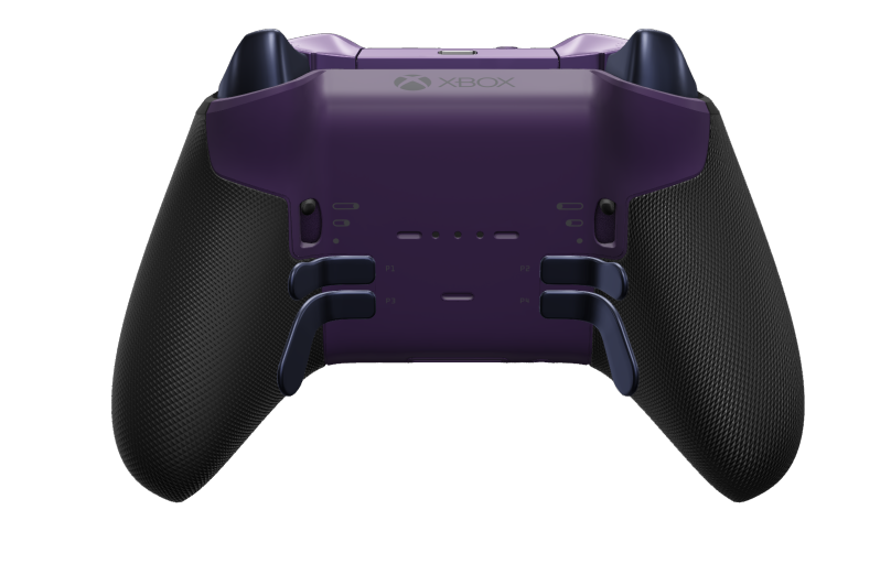 Xbox Elite Wireless Controller Series 2 - Core - Korpus: Midnight Blue + gumowane uchwyty, Pad kierunkowy: Wklęsły, gwiezdny fiolet (metaliczny), Tył: Astral Purple + gumowane uchwyty