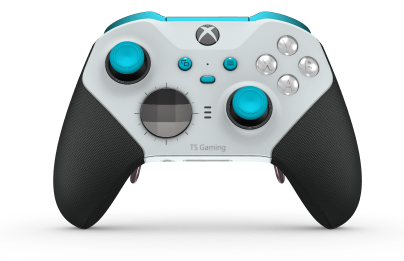 Xbox Elite Wireless Controller Series 2 - Core - Korpus: Robot White + Rubberized Grips, Pad kierunkowy: Wersja wklęsła, burzowa szarość (wariant metaliczny), Tył: Robot White + Rubberized Grips