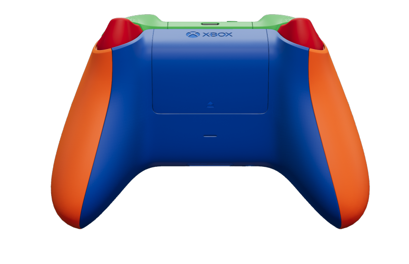 Xbox Wireless Controller - Body: Zest Orange, D-Pads: Pulse Red, Thumbsticks: Shock Blue