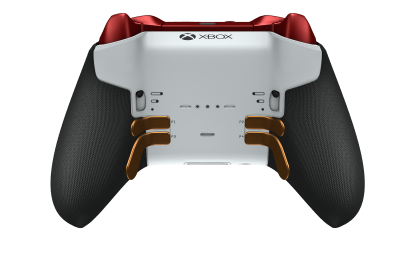 Xbox Elite Wireless Controller Series 2 - Core - Body: Robot White + Rubberized Grips, D-pad: Cross, Soft Orange (Metal), Back: Robot White + Rubberized Grips