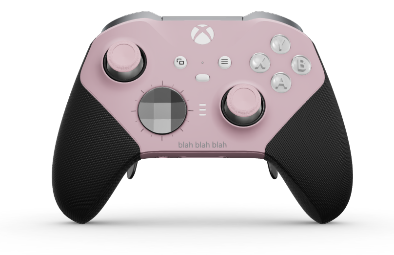 Xbox Elite Wireless Controller Series 2 - Core - Body: Soft Pink + Rubberised Grips, D-pad: Faceted, Storm Grey (Metal), Back: Soft Pink + Rubberised Grips