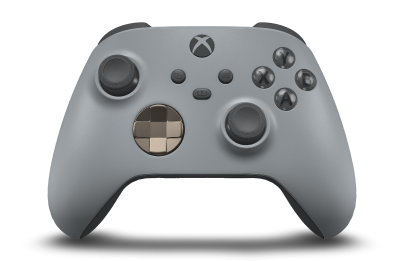 Xbox Wireless Controller - Body: Ash Gray, D-Pads: Desert Tan (Metallic), Thumbsticks: Storm Grey