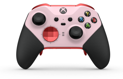 Xbox Elite Wireless Controller Series 2 - Core - Body: Soft Pink + Rubberized Grips, D-pad: Facet, Pulse Red (Metal), Back: Pulse Red + Rubberized Grips