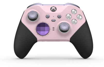 Xbox Elite Wireless Controller Series 2 - Core - Behuizing voorzijde: Zacht roze + rubberen handvatten, D-pad: Facet, Astral Purple (Metal), Behuizing achterzijde: Zacht roze + rubberen handvatten